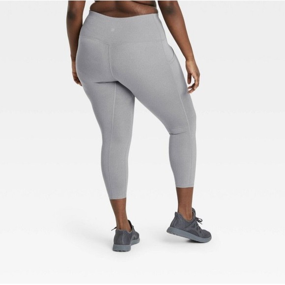 All in Motion Plus Size Sculpted High-Rise 7/8 Leggings 24" Charcoal gray 3x 122 - Picture 2 of 10